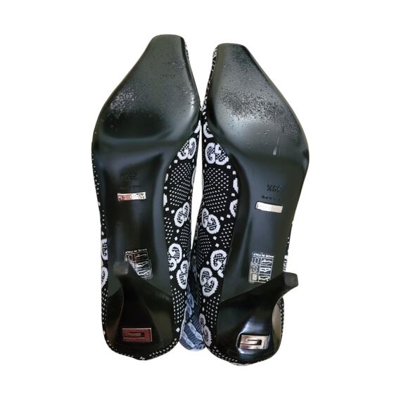 Gucci GG Monogram Technical Jersey Square Toe Ankle Boots Black White 39.5 9.5 - Picture 12 of 12